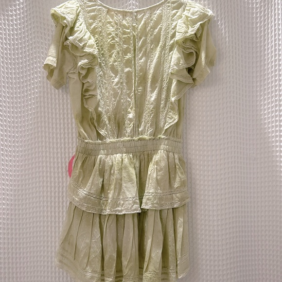 NWOT Loveshackfancy Natasha Mini Dress in Moss Green - Picture 3 of 5